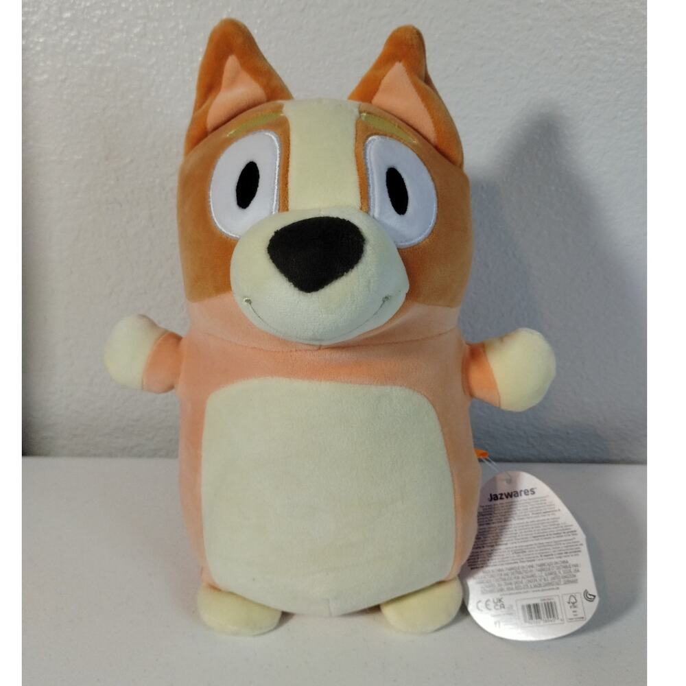 Squishmallows HugMees NWT Bluey Bingo Puppy Dog Stuffed Animal Plush 10"